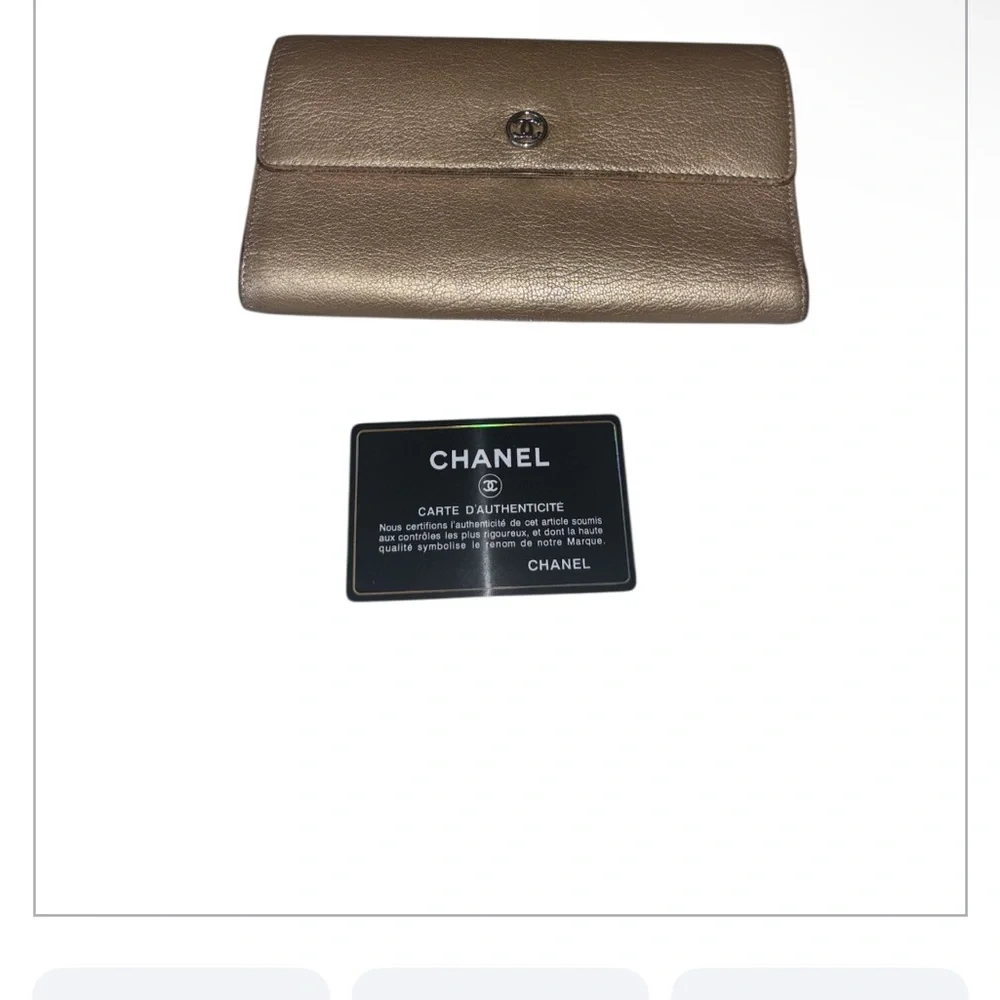 Chanel Metallic Goatskin Large Flap Wallet